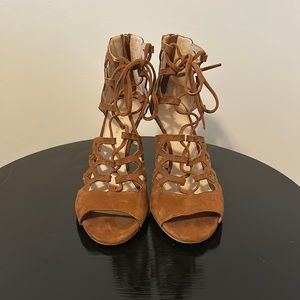 Pelle Moda Tan Strappy Heels